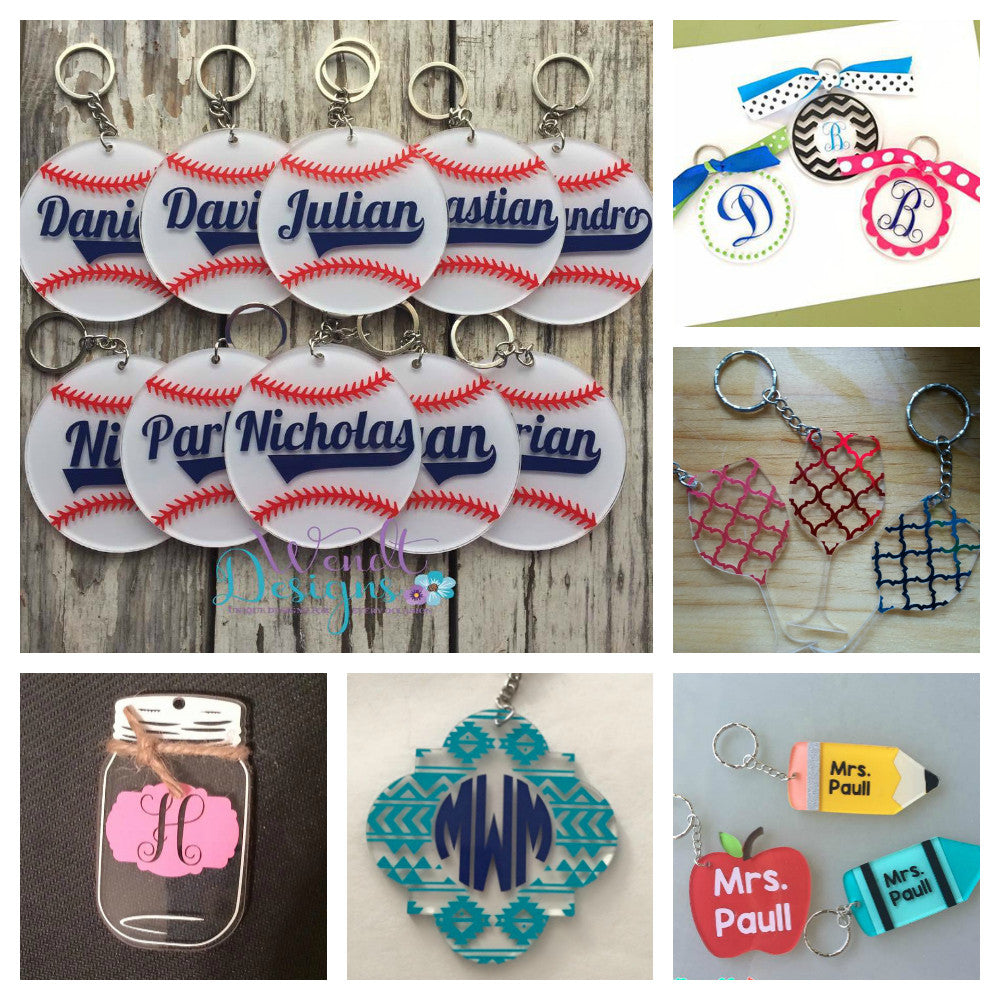 Acrylic Key Chain Blanks-Just Add Vinyl