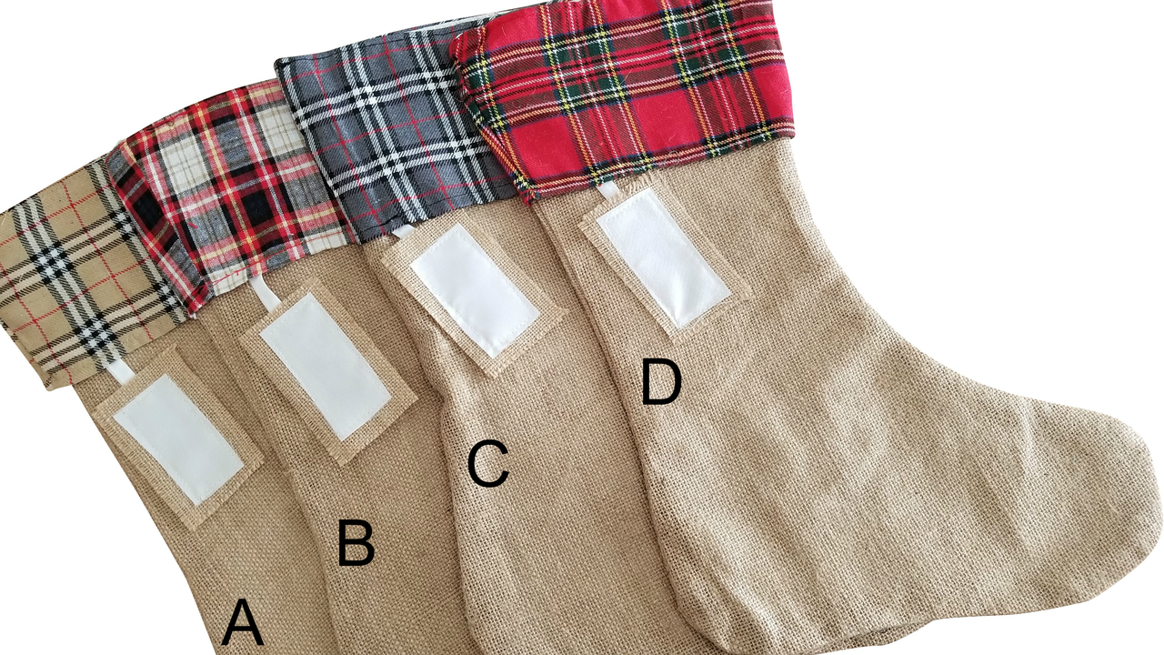Plaid Cuff Christmas Stocking Choices/Styles