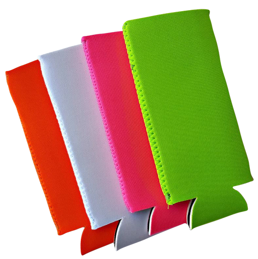 Neoprene SLIM Can Cover: Orange, White, Hot Pink, Lime