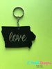 MVD Glitter Vinyl on our state key chain blank