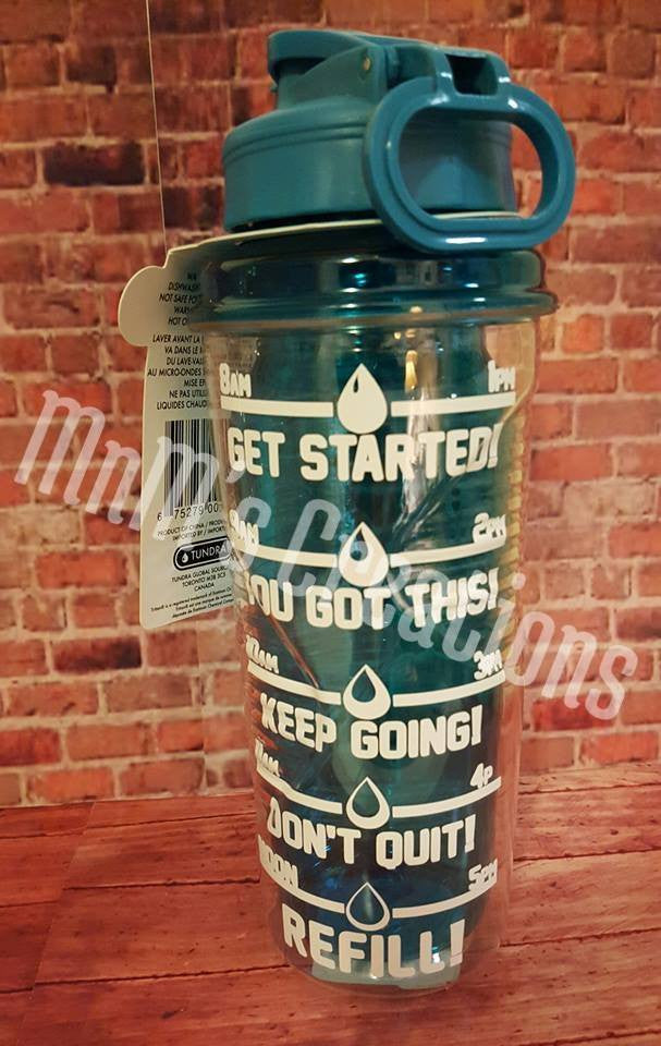 Gloss Vinyl on a Water Bottle (you can get this design in our digital file section)