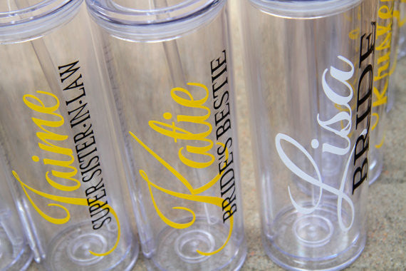 Gloss Vinyl on our Skinny Tumblers