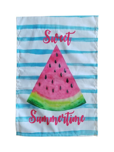 Sweet Summertime Watermelon Garden Flag