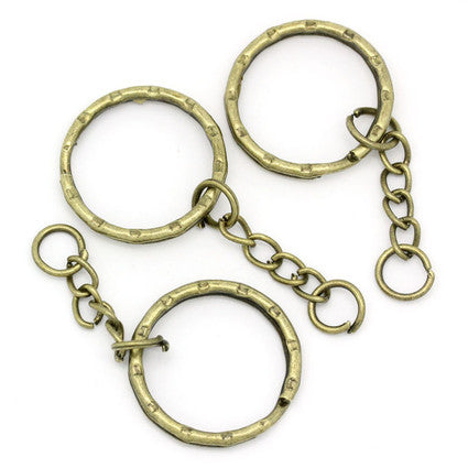 Bronze Key Chain Rings (30 pk)