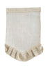 Back View: Ruffled Pennant Garden Flag: Natural