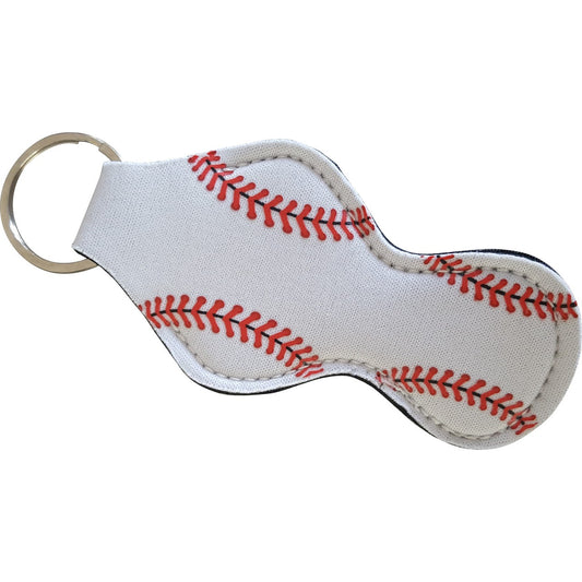 Baseball Chapstick Key Fob