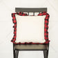 Buffalo Check Ruffle Trim Pillow Cover: RED/BLACK