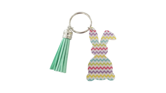 Easter Bunny Acrylic Key Chains | Chevron