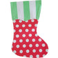 Christmas Stocking Garden Flag POLKA DOTS