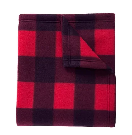 Red/Black Buffalo Check Fleece Blanket