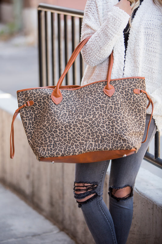 Leopard Never Full Tote