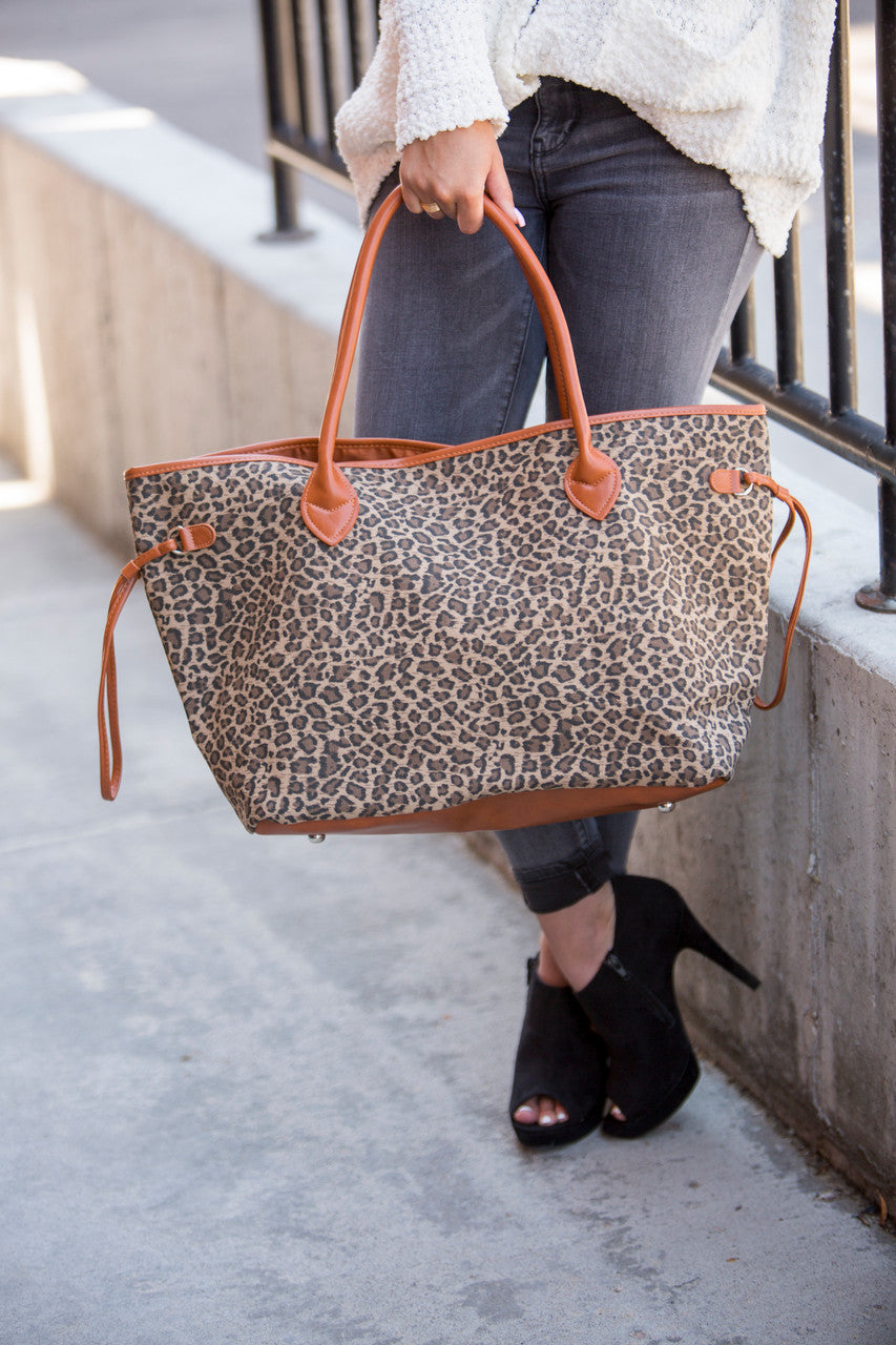 Leopard Never Full Tote