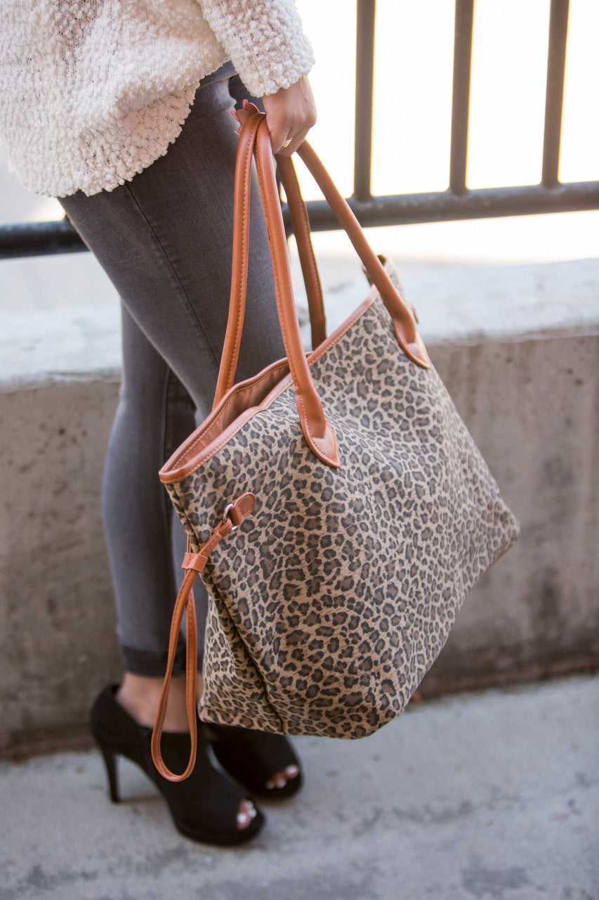 Leopard Never Full Tote