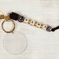 Mama Leopard Bead & Acrylic Disc Key Chain