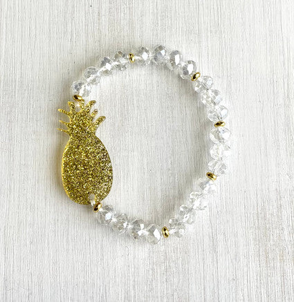 Pineapple Glitter Gold Bracelet