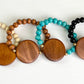 Wood Bead & Wood Disc Bracelet