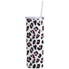 White Leopard Skinny Tumbler