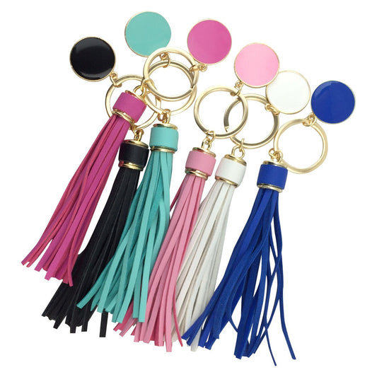 Enamel & Tassel Key Chain