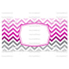 License Plate Car Tag: Chevron Pink Ombre