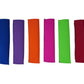 Left to Right: Dark Blue, Purple, Orange, Hot Pink, Lime, Red