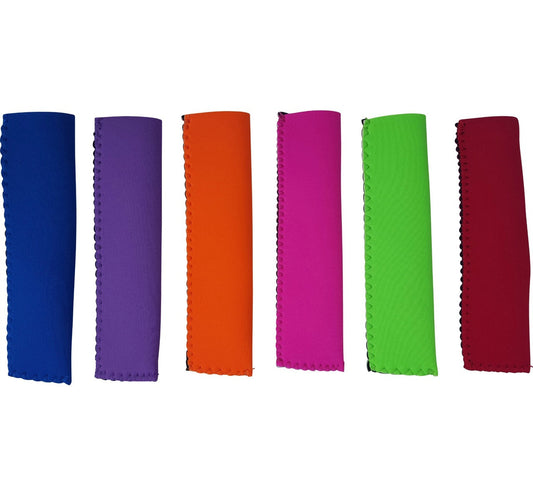 Left to Right: Dark Blue, Purple, Orange, Hot Pink, Lime, Red