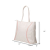 Bright White Baseball Tote with Red Laces