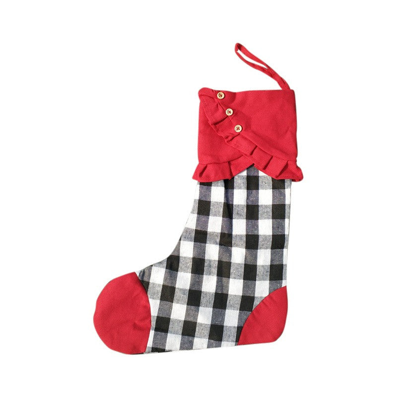 White Plaid Stocking