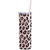 Blush Leopard Skinny Tumbler