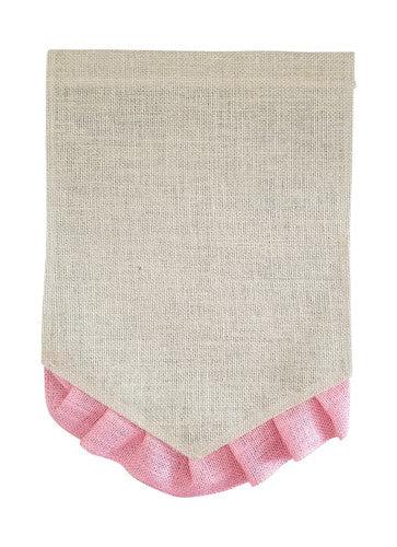 Ruffle Pennant Garden Flag: Pink