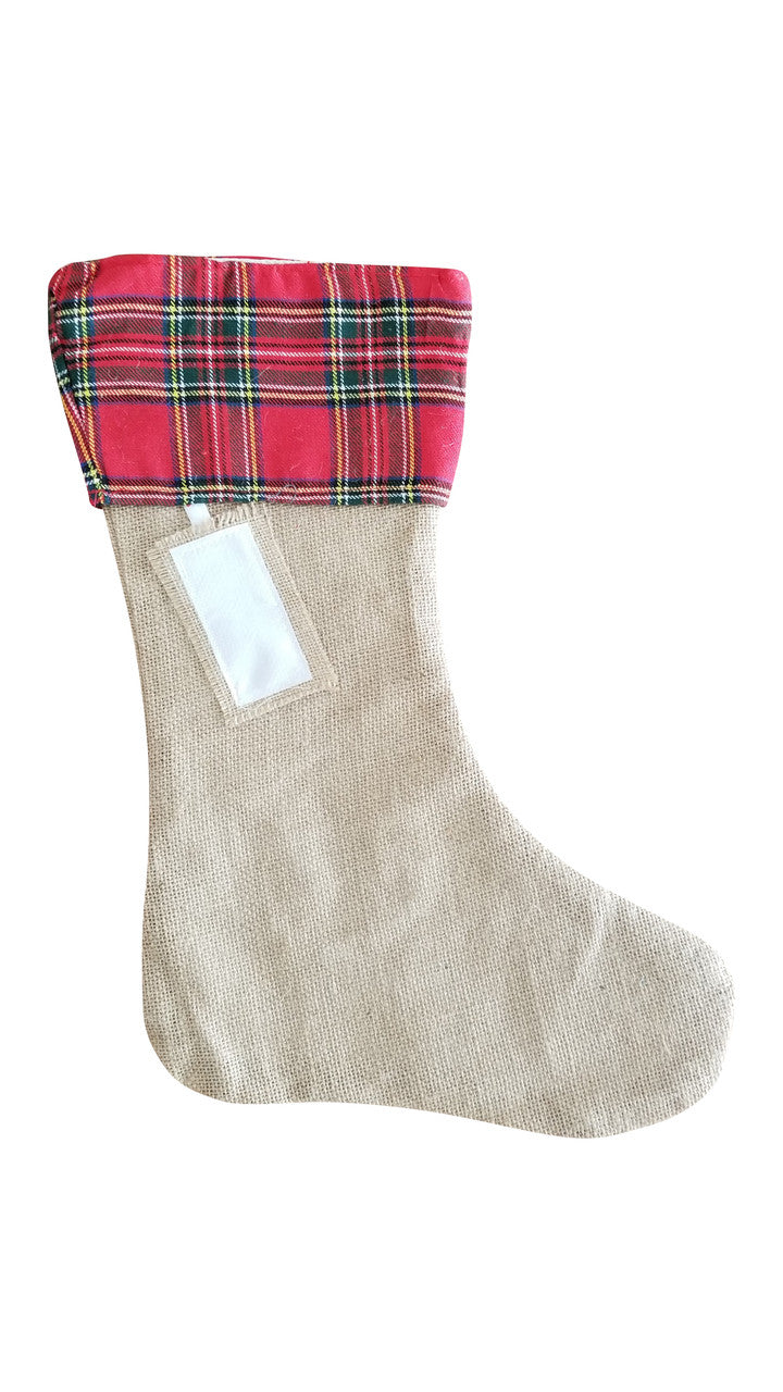 Plaid Cuff Christmas Stocking