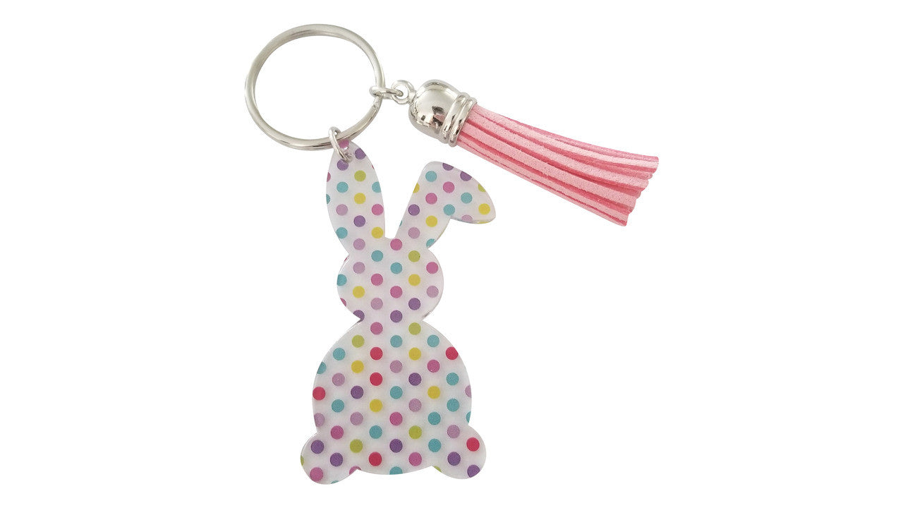 Easter Bunny Acrylic Key Chains | Polka Dots