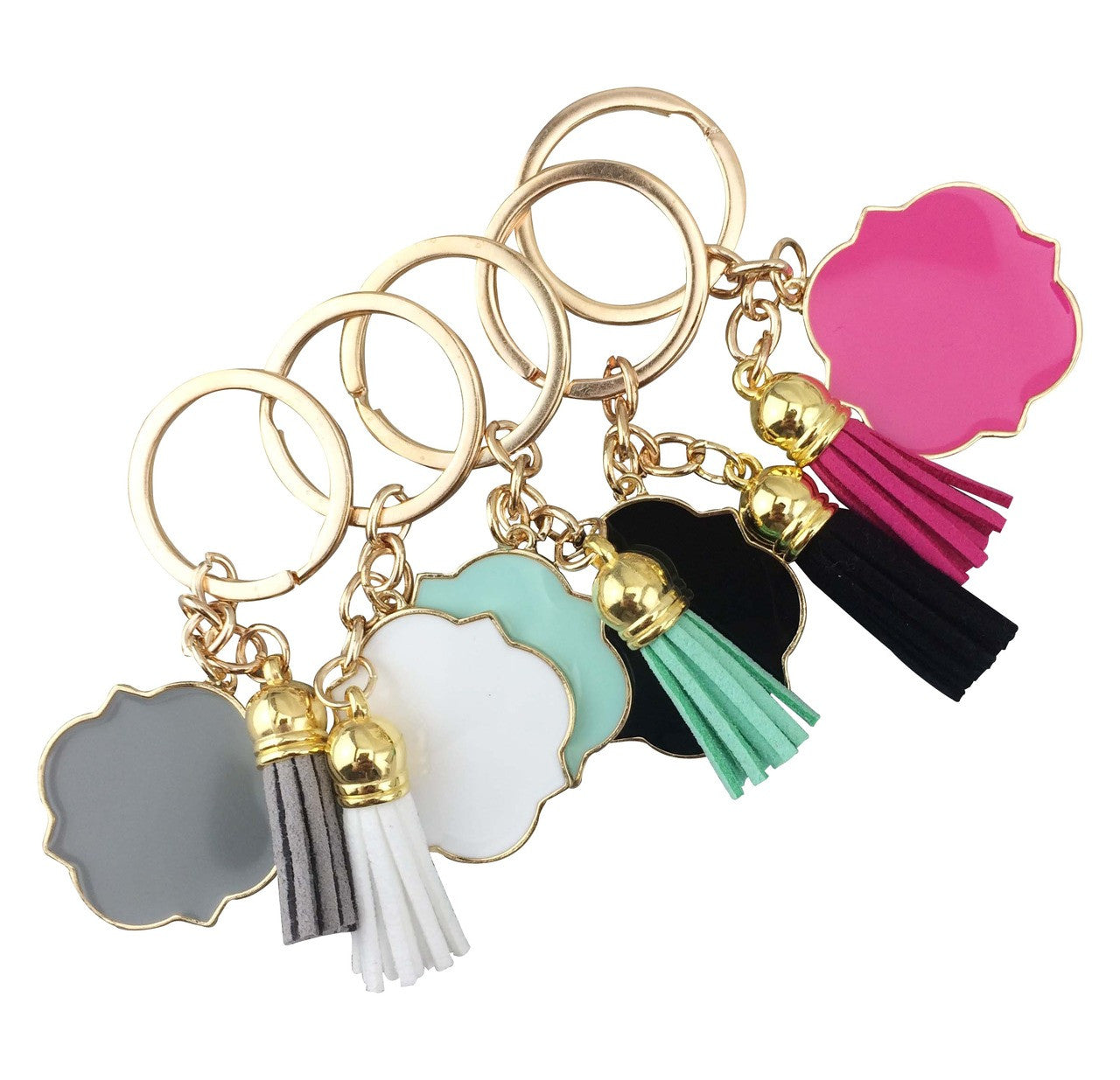 Quatrefoil Tassel Key Chain