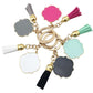 Quatrefoil Tassel Key Chain