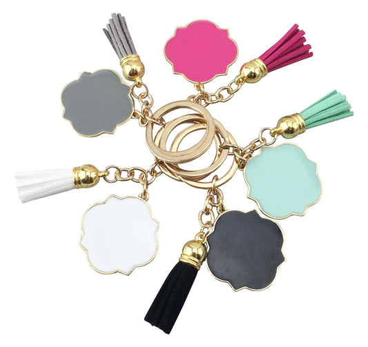 Quatrefoil Tassel Key Chain