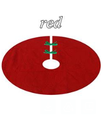 RED Quilted Christmas Tree Skirt