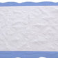 Baby Quilt White with Blue Trim