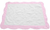 Baby Quilt White with Pink Trim