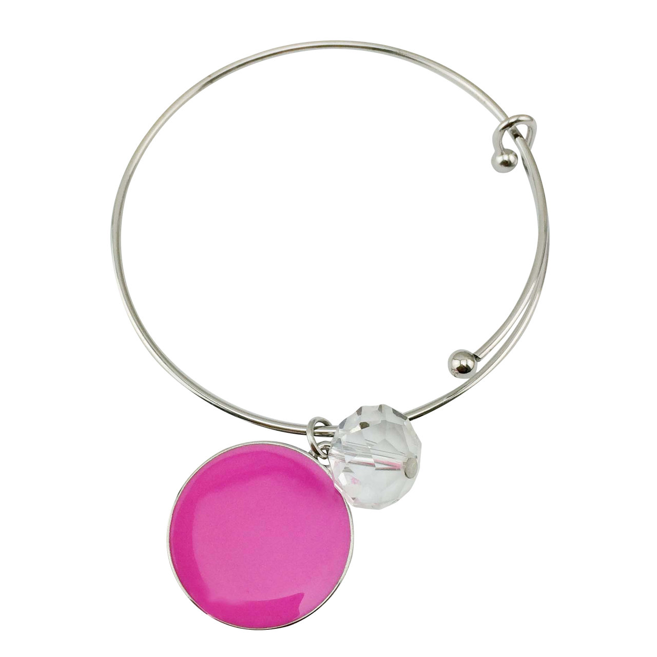 Enamel Disc & Wire Bracelets