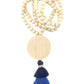 Wood & Bead 3 Tier Tassel Necklace