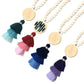 Wood & Bead 3 Tier Tassel Necklace