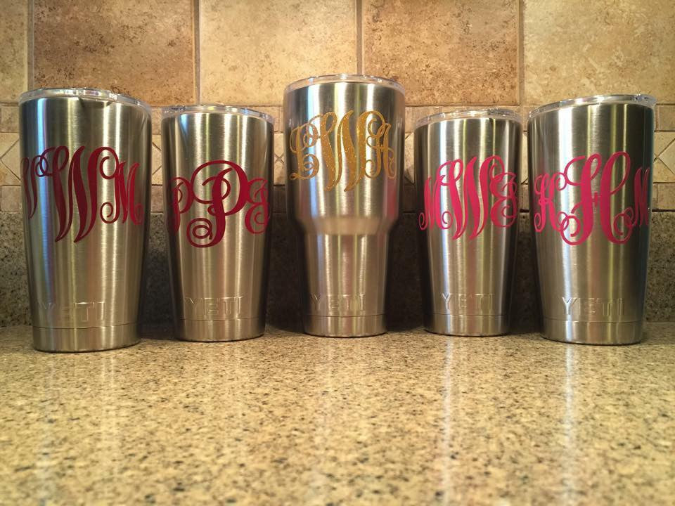 Glitter Vinyl always makes a Yeti Tumbler better!