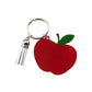 Red Apple & White Tassel Key Chain