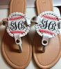 Baseball Sandal personalized with heat transfer vinyl