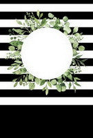 Black/White Stripe Skinny Wreath Garden Flag