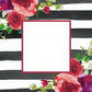 Floral Stripe Garden Flag