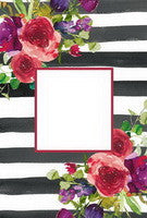 Floral Stripe Garden Flag