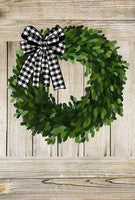 Farmhouse Wreath Boxwood Garden Flag