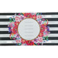 Floral & Stripes License Plate