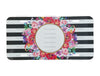 License Plate Car Tag: Floral & Stripes