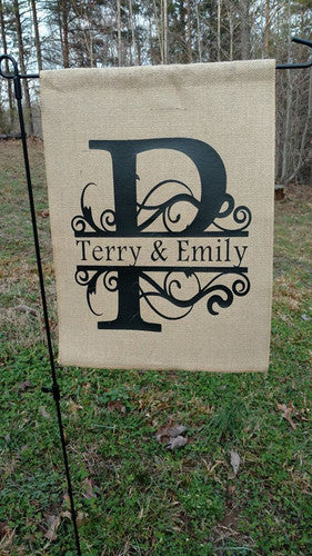 Straight Burlap Garden Flag (A22)